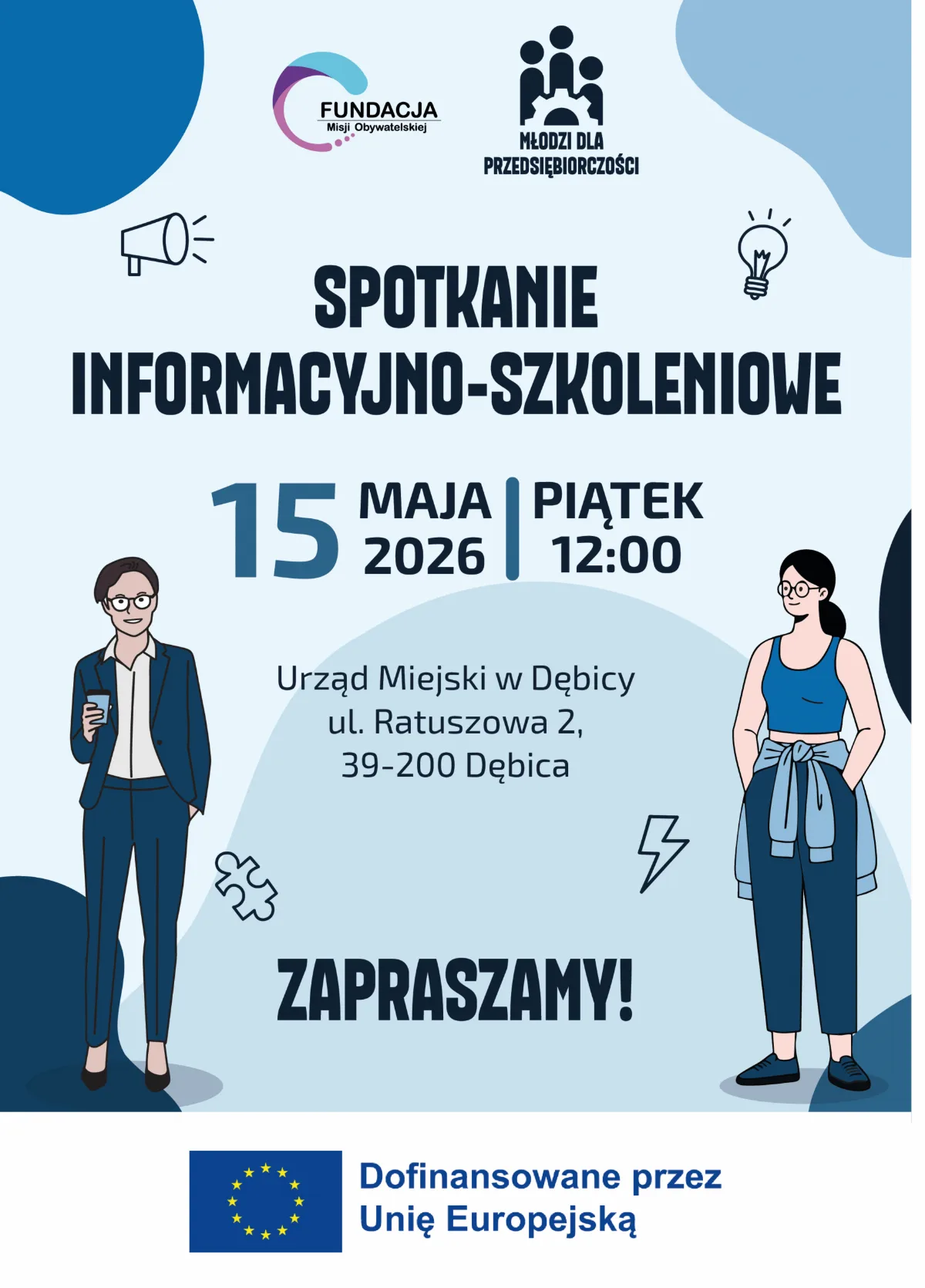Spotkanie i szkolenie dla młodzieży w ramach projektu „Młodzi dla Przedsiębiorczości” 15 maja