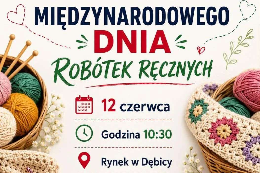 Międzynarodowy Dzień Robótek Ręcznych w Dębicy – spotkanie mieszkańców na Rynku