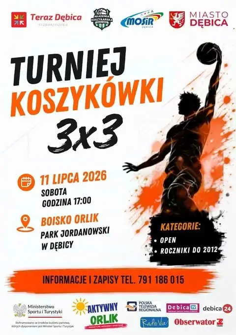 Turniej koszykówki 3x3 odbędzie się w Dębicy