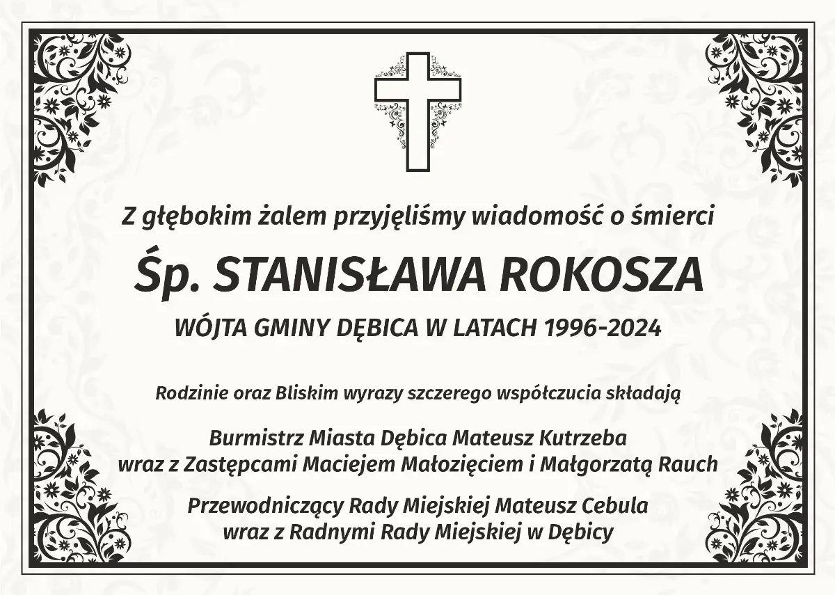 Zmarł Stanisław Rokosz, Wójt Gminy Dębica w latach 1996-2024
