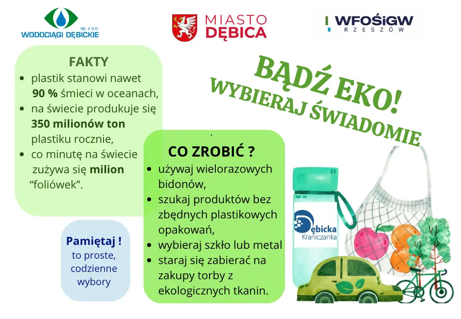 Kampania edukacyjna w Dębicy: Woda z kranu zamiast plastiku