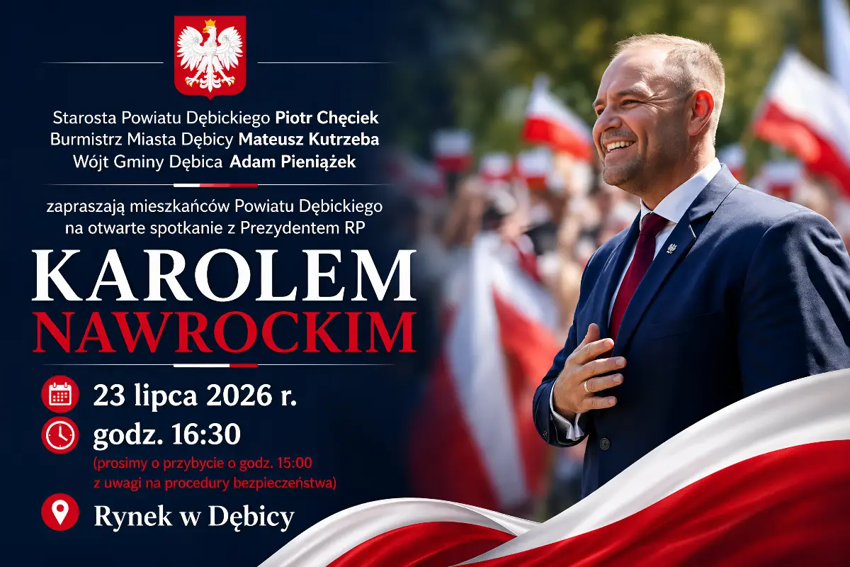 Otwarte spotkanie z Prezydentem RP Karolem Nawrockim w Dębicy