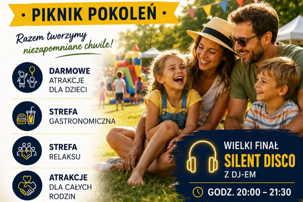 Piknik Pokoleń w Parku Słonecznym w Dębicy z finałowym Silent Disco