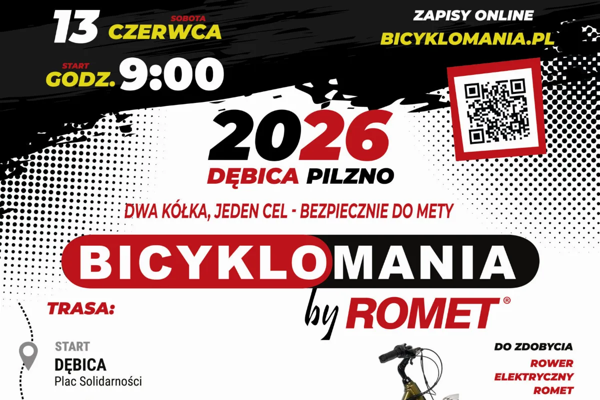 Bicyklomania 2026 - kolejna edycja rajdu rowerowego w Dębicy