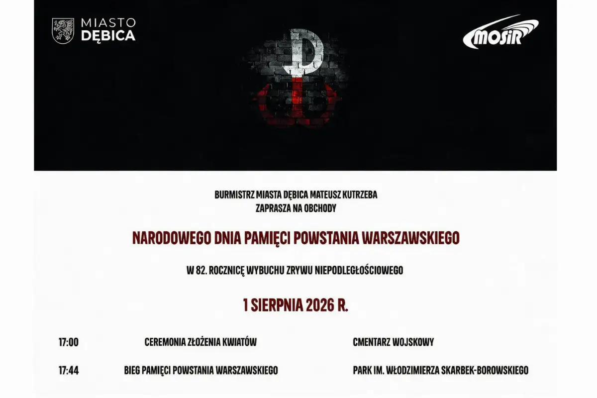 Uroczystości 82. rocznicy Powstania Warszawskiego w Dębicy