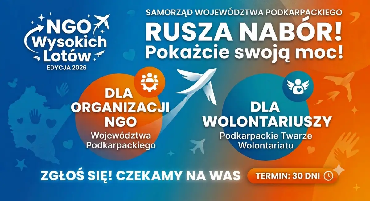 Rozpoczęcie naboru do konkursu „NGO Wysokich Lotów 2026”